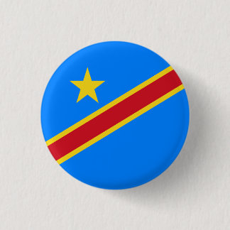 Badge Rond 2,50 Cm Drapeau congolais, Drapeau de la RDC
