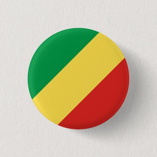 Badge Rond 2,50 Cm Drapeau congolais, Drapeau de la République du Con (Devant)
