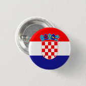 Badge Rond 2,50 Cm Drapeau croate (Devant & derrière)