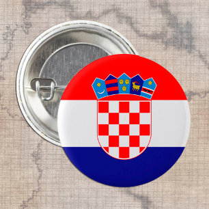 Badge Rond 2,50 Cm Drapeau croate & Croatie mode patriote /sports
