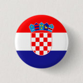 Badge Rond 2,50 Cm Drapeau croate, Drapeau de Croatie (Devant)