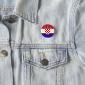 Badge Rond 2,50 Cm Drapeau croate, Drapeau de Croatie (En situation)