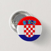 Badge Rond 2,50 Cm Drapeau Croatie (Devant & derrière)