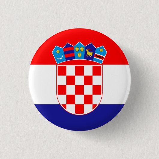 Badge Rond 2,50 Cm Drapeau Croatie (Devant)