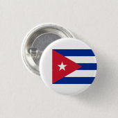 Badge Rond 2,50 Cm Drapeau cubain, Drapeau de Cuba (Devant & derrière)