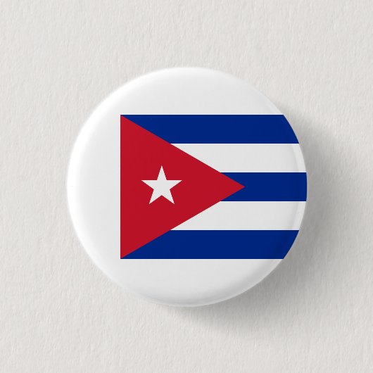 Badge Rond 2,50 Cm Drapeau cubain, Drapeau de Cuba (Devant)