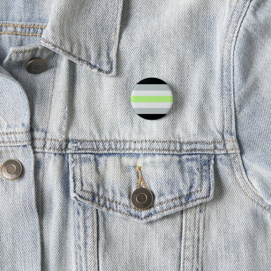 Badge Rond 2,50 Cm Drapeau d'Agender (En situation)