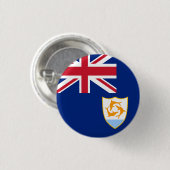 Badge Rond 2,50 Cm Drapeau d'Anguilla (Devant & derrière)