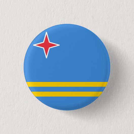 Badge Rond 2,50 Cm Drapeau d'Aruba (Devant)