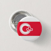 Badge Rond 2,50 Cm Drapeau de Calgary, CANADA (Devant & derrière)