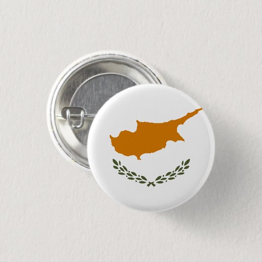 Badge Rond 2,50 Cm Drapeau de Chypre (Devant & derrière)