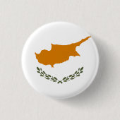Badge Rond 2,50 Cm Drapeau de Chypre (Devant)