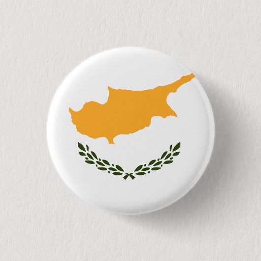 Badge Rond 2,50 Cm Drapeau de Chypre (Devant)