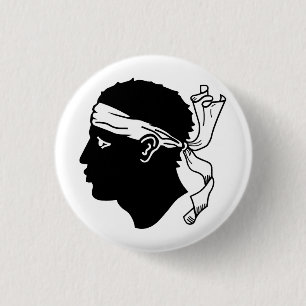 Badge Rond 2,50 Cm Drapeau de Corse