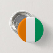 Badge Rond 2,50 Cm Drapeau de Côte d'Ivoire (Devant & derrière)