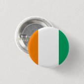 Badge Rond 2,50 Cm Drapeau de Côte d'Ivoire (Devant & derrière)