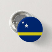 Badge Rond 2,50 Cm Drapeau de Curaçao (Devant & derrière)