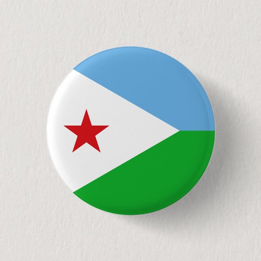 Badge Rond 2,50 Cm Drapeau de Djibouti (Devant)