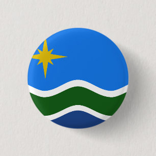 Badge Rond 2,50 Cm Drapeau de Duluth, Minnesota