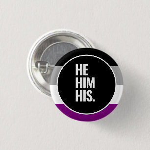 Badge Rond 2,50 Cm Drapeau de fierté asexué