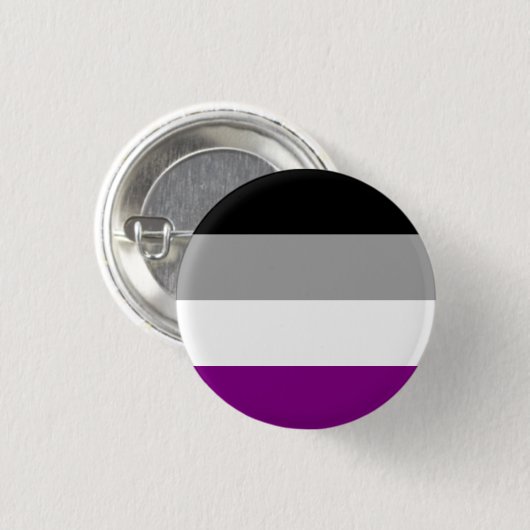 Badge Rond 2,50 Cm Drapeau de fierté asexué (Devant & derrière)