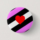 Badge Rond 2,50 Cm Drapeau de fierté de fille de cuir (Devant)