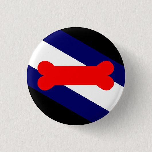 Badge Rond 2,50 Cm Drapeau de fierté de jeu de chiot petit, bouton (Devant)