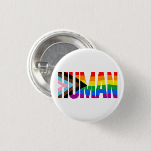 Badge Rond 2,50 Cm Drapeau de fierté d'inclusivité humaine