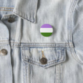 Badge Rond 2,50 Cm Drapeau de fierté genderqueer (En situation)