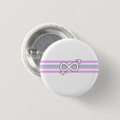 Badge Rond 2,50 Cm Drapeau de fierté intersexe (Devant & derrière)