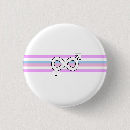 Badge Rond 2,50 Cm Drapeau de fierté intersexe (Devant)