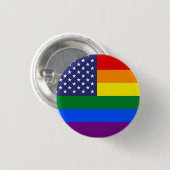 BADGE ROND 2,50 CM "DRAPEAU DE GAY PRIDE " (Devant & derrière)