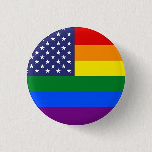 BADGE ROND 2,50 CM "DRAPEAU DE GAY PRIDE " (Devant)