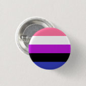 Badge Rond 2,50 Cm Drapeau de Genderfluid (Devant & derrière)