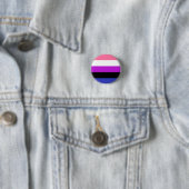 Badge Rond 2,50 Cm Drapeau de Genderfluid (En situation)