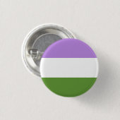 Badge Rond 2,50 Cm drapeau de genderqueer (Devant & derrière)