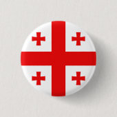 Badge Rond 2,50 Cm Drapeau de Géorgie (Devant)
