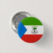 Badge Rond 2,50 Cm Drapeau de Guinée équatoriale (Devant & derrière)