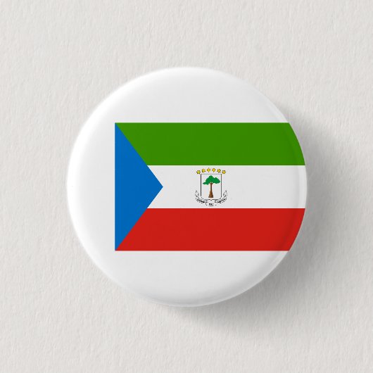 Badge Rond 2,50 Cm Drapeau de Guinée équatoriale, Drapeau de Guinée é (Devant)