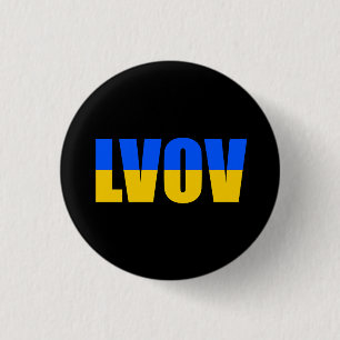 Badge Rond 2,50 Cm Drapeau de Kiev Ukraine
