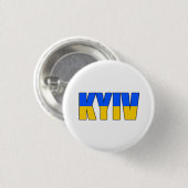 Badge Rond 2,50 Cm Drapeau de Kiev Ukraine (Devant & derrière)