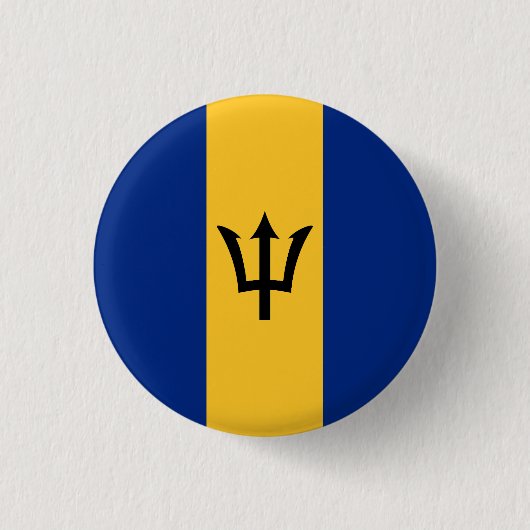 Badge Rond 2,50 Cm Drapeau de la Barbade (Devant)