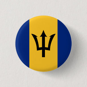 Badge Rond 2,50 Cm Drapeau de la Barbade