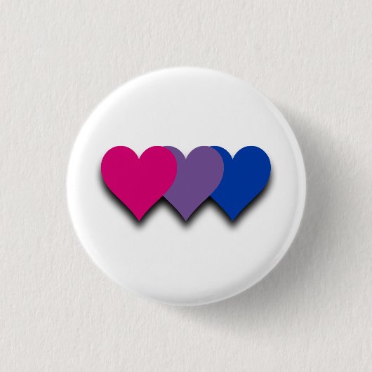Badge Rond 2,50 Cm Drapeau de la bisexualité bouton (Devant)