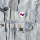 Badge Rond 2,50 Cm Drapeau de la bisexualité bouton (En situation)