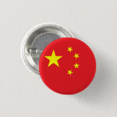 Badge Rond 2,50 Cm Drapeau de la Chine (Devant & derrière)