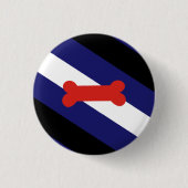 Badge Rond 2,50 Cm Drapeau de la fierté de jeu de chiot (Devant)