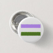Badge Rond 2,50 Cm Drapeau de la Genderqueer Pride (Devant & derrière)