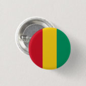 Badge Rond 2,50 Cm Drapeau de la Guinée (Devant & derrière)