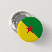 Badge Rond 2,50 Cm Drapeau de la Guyane (Devant & derrière)